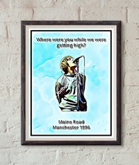 LIAM GALLAGHER - MAINE ROAD 1996 - DIGITAL OIL PAINTING - PRINT