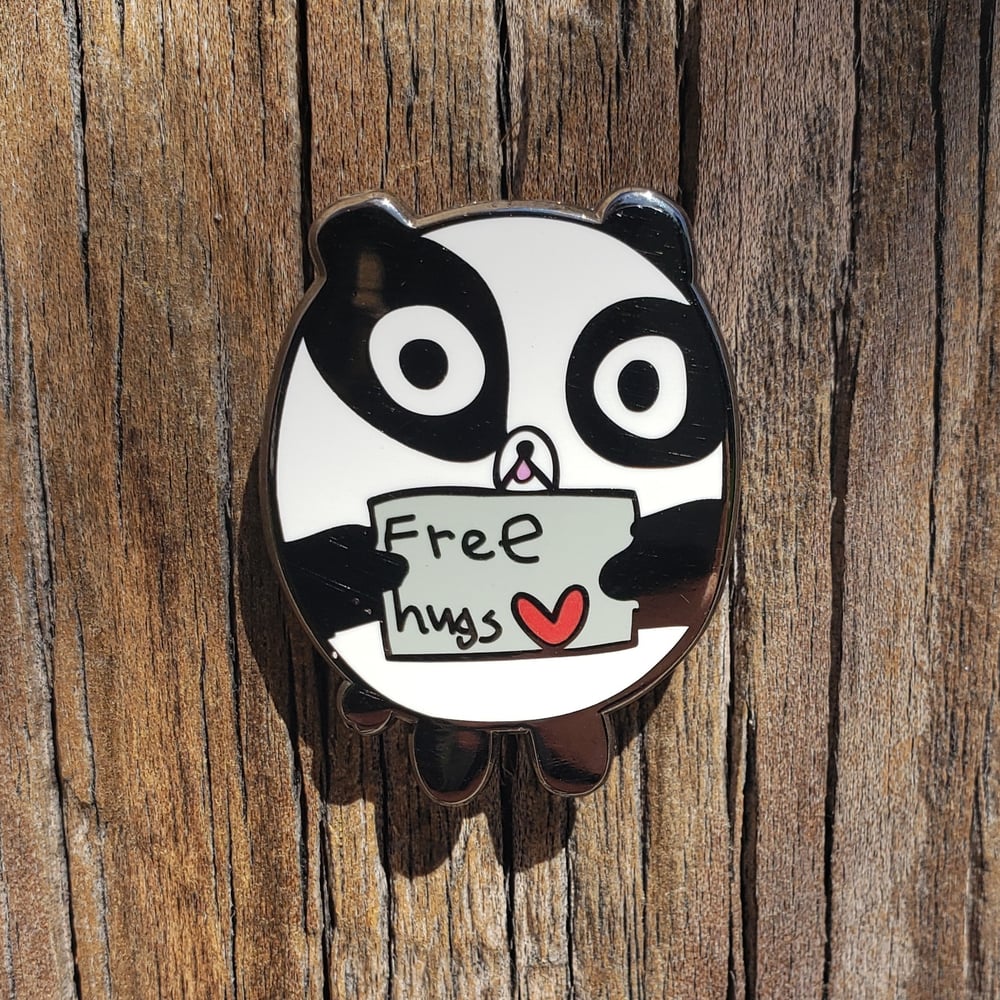 Free Hugs Panda Enamel Pin 