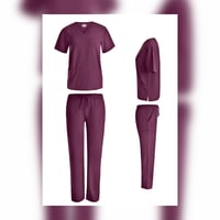 Image 1 of Wine Stretch Scrub Set 