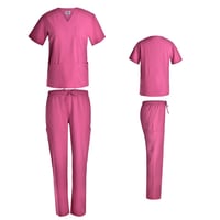 Image 2 of Fuchsia Stretch Scrub Set  