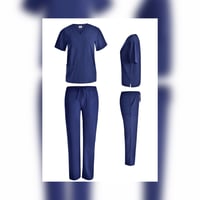 Image 1 of Navy Stretch Scrub Set 
