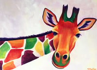 The Curious Giraffe print 
