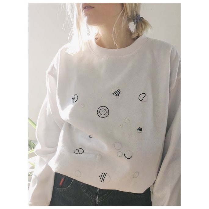 Image of PLANETS & UFOS - Upcycled Sweatshirt