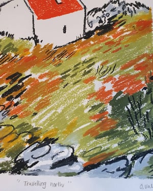 Image of "Travelling up north" original artwork