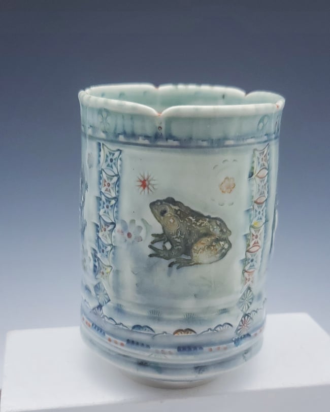 Cornflower Blue Vernal Porcelian Tumbler