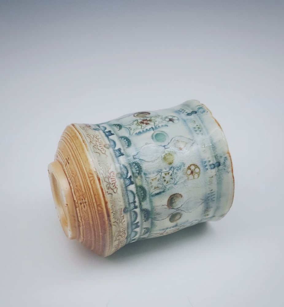 Image of Porcelain Woodfired Tapestry Tea Tumbler