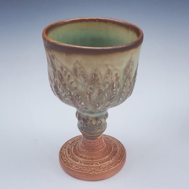 Porcelain Handcarved Leaf Sacred Chalice