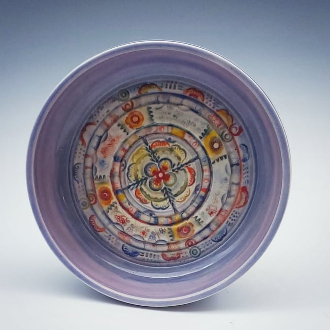 LIlac Mandala Porcleain Dish