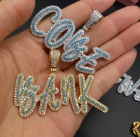 Two tone Icy name necklace 