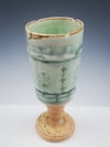 Woodfired Pistachio Mint Small Porcelain Chalice