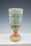 Woodfired Pistachio Mint Small Porcelain Chalice