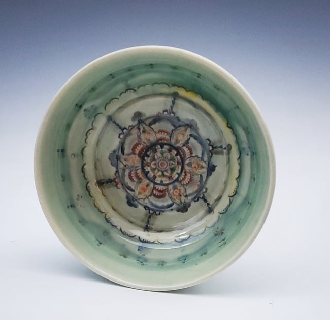 Green Glow Mandala Dish