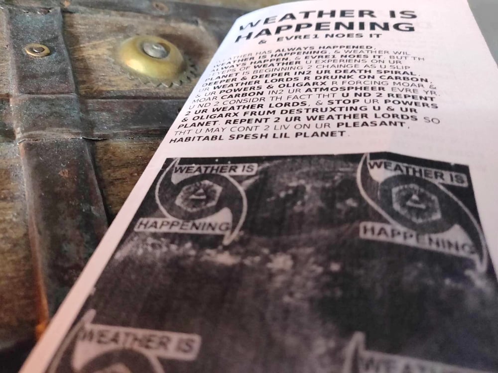10 HAND FOLDED INSPIRATIONAL WEATHER PAMPHLETS