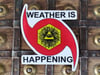 6" STICKER -- WEATHER IS HAPPENING ADHESIVE EMBLEM
