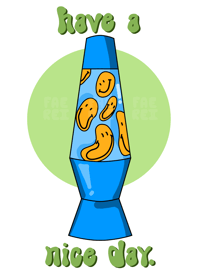 Image 1 of smiley lamp print