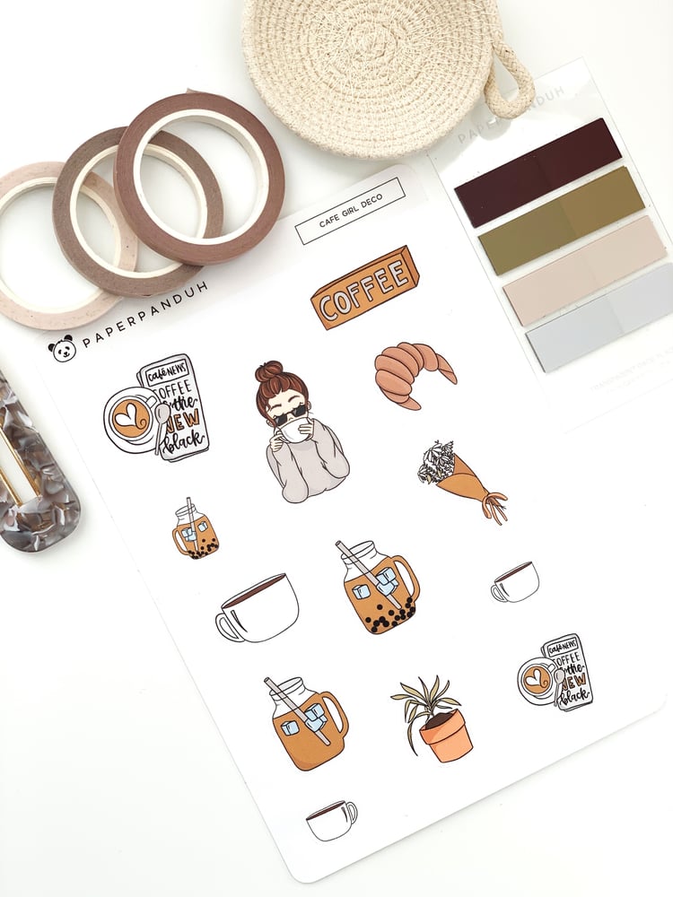 Image of Café Girl Sticker Kit