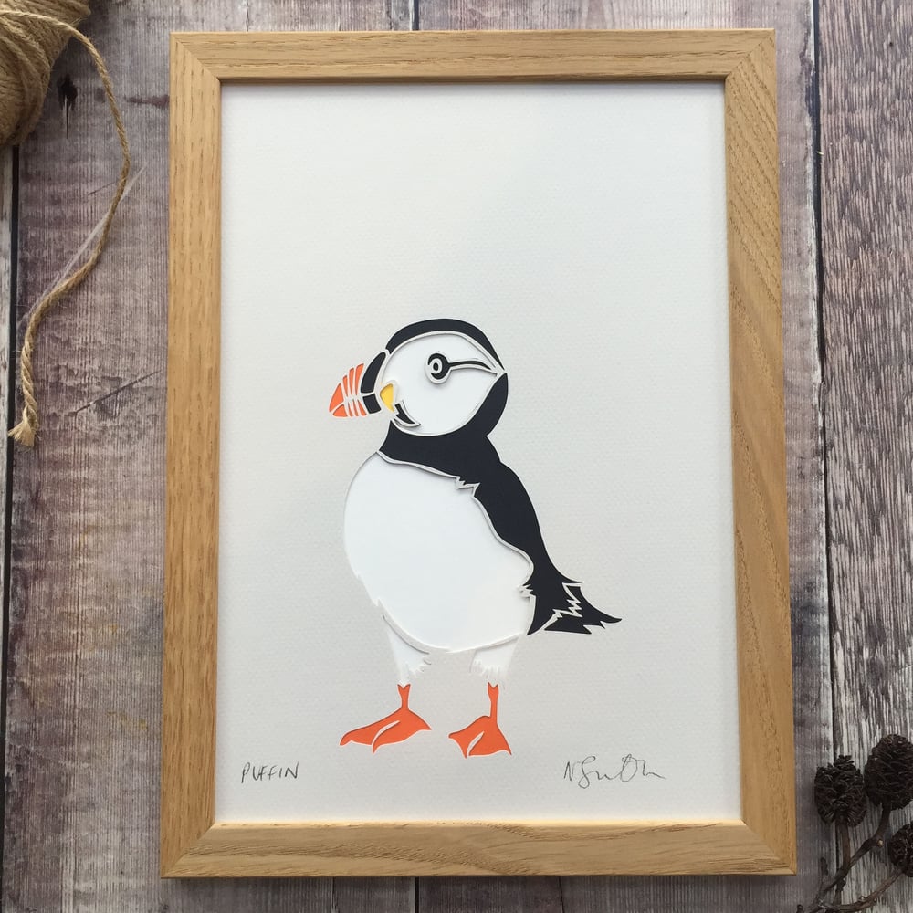 Image of Puffin papercut
