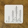 Minimal Adventure Letterpress Coasters - Set of 6