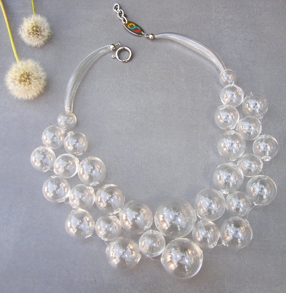 Image of Clear glass bubble necklace