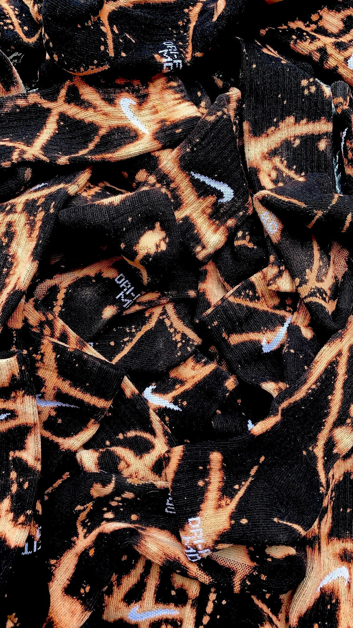 Leopard print top nike socks