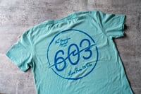 Image 2 of 603 wave logo - Blue tee