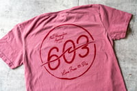 Image 2 of 603 wave logo - Classic (vintage red) tee