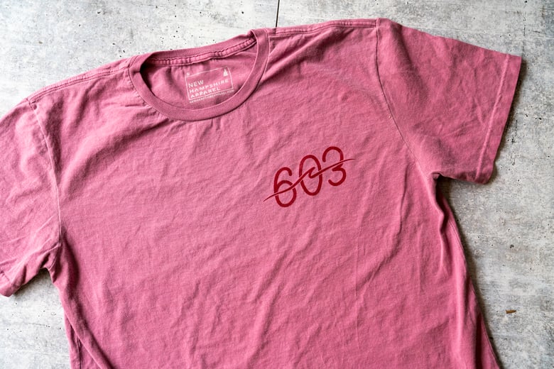 Image of 603 wave logo - Classic (vintage red) tee