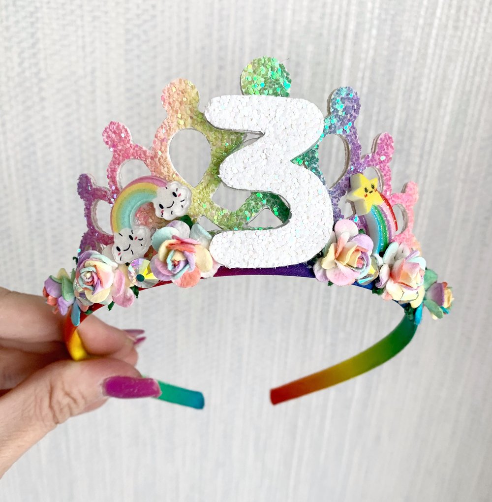 Image of Rainbow Birthday tiara