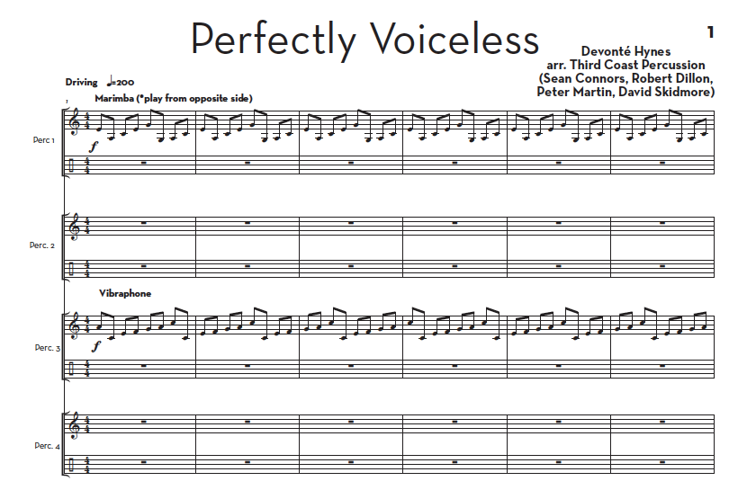 Image of Perfectly Voiceless - Score and Parts