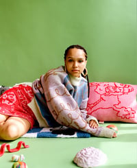 Image 4 of POWDER BLUE AND LILAC SWIRLS JUMPER