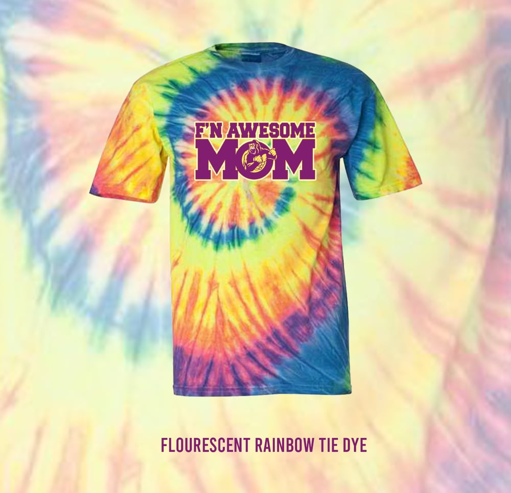 Download F N Awesome Mom Multi Color Spiral Tie Dye T Shirt F N Awesome Apparel