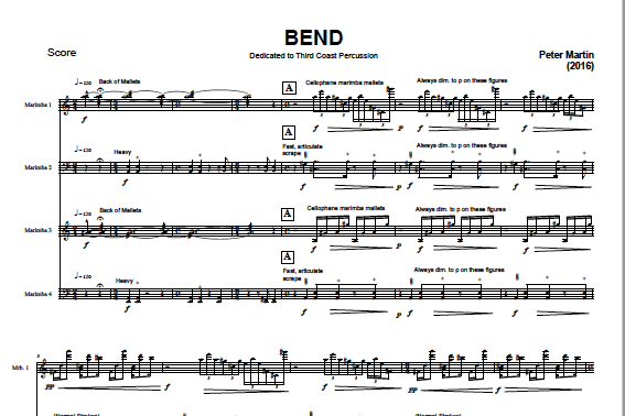 Image of BEND - Score and Parts