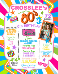 Image 1 of 80s Birthday Posters