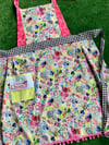 Adult Full Apron,  Multi Color Flowers and Birds