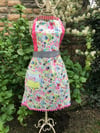 Full Apron,  Multi Color Flowers and Birds