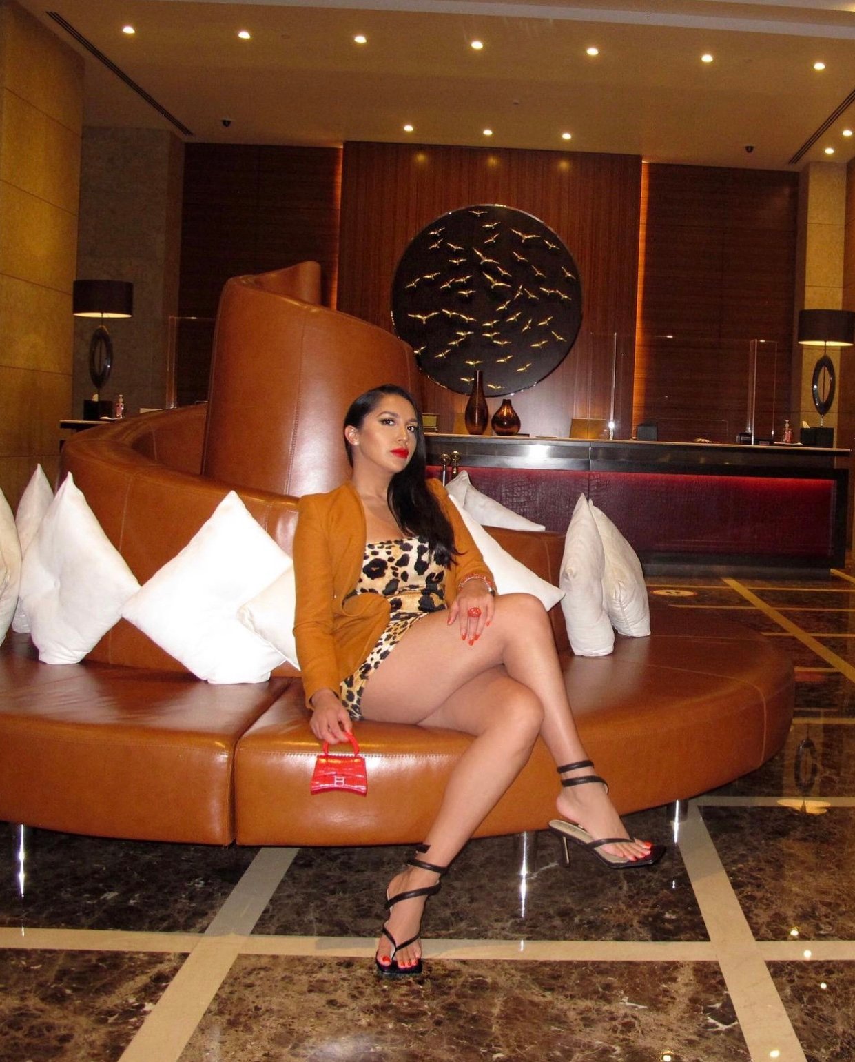 Image of VELVET LEOPARD PRINT MINI DRESS (SMALL)