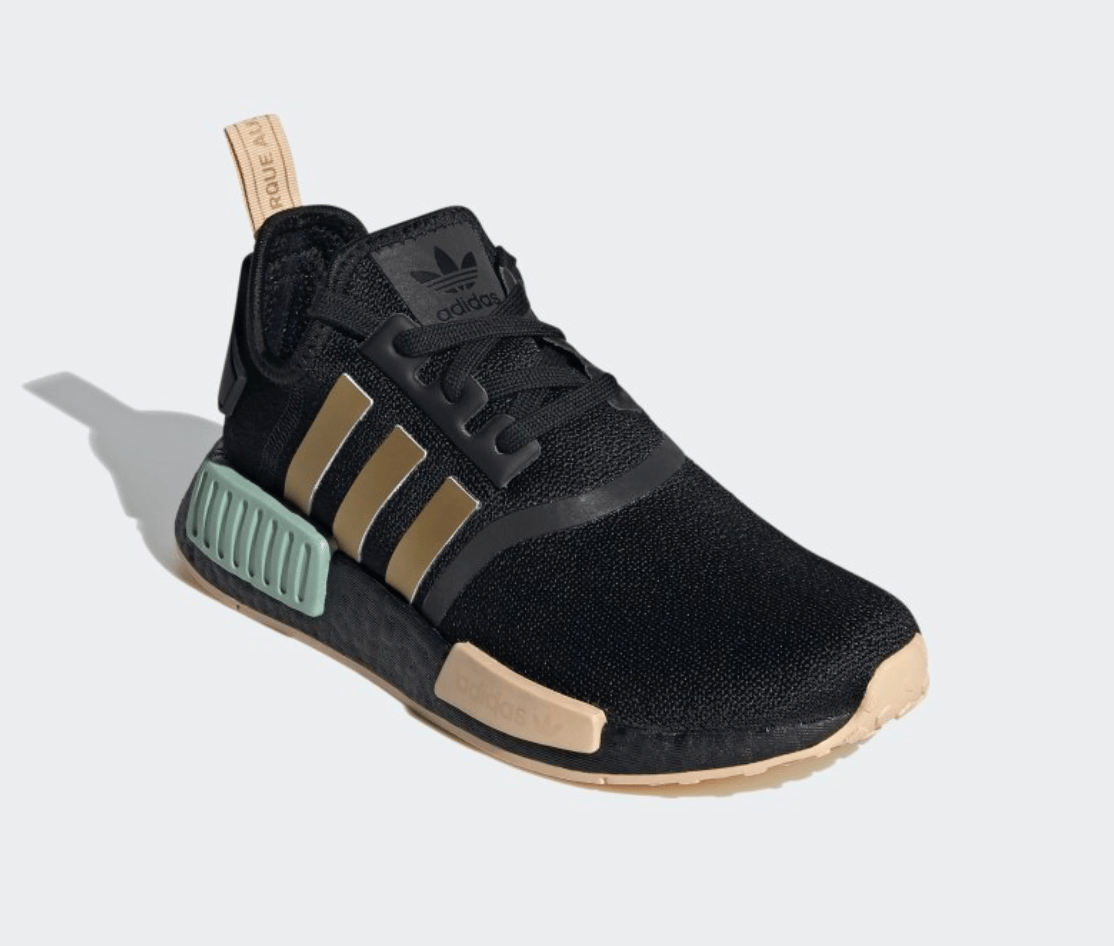 adidas nmd r1 women's black and gold