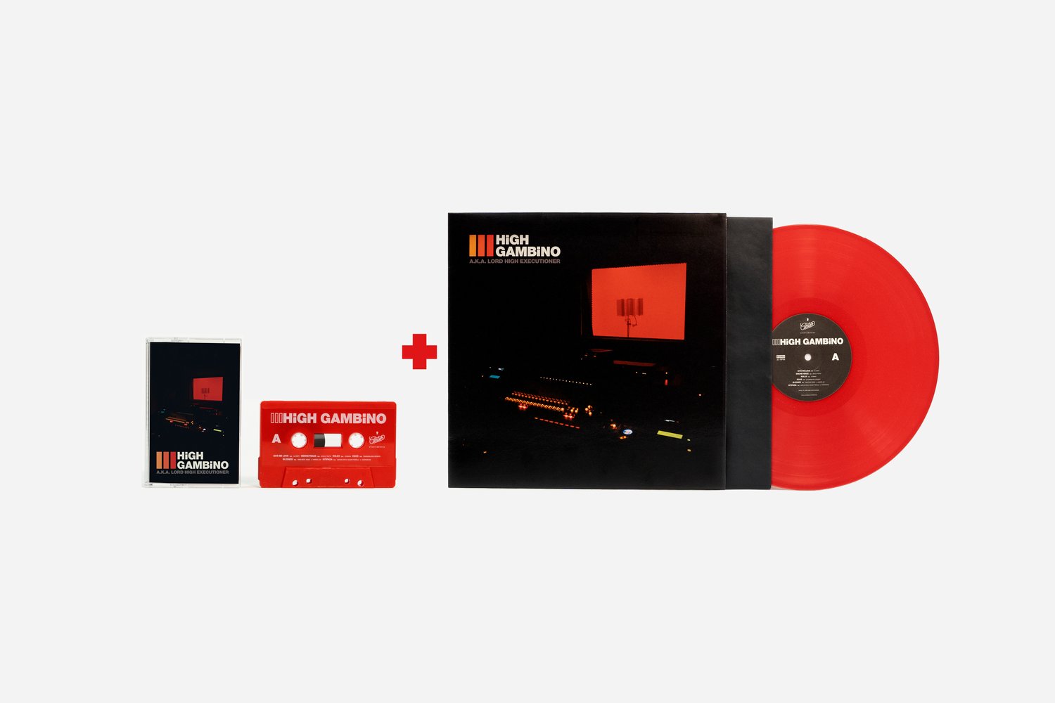 Image of High Gambino III. Pack: Red Vinyl edition + Red Cassette edition. 