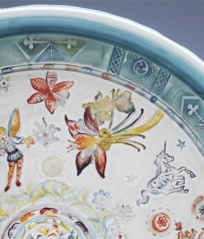 Porcelain Enchanted  Garden Platter