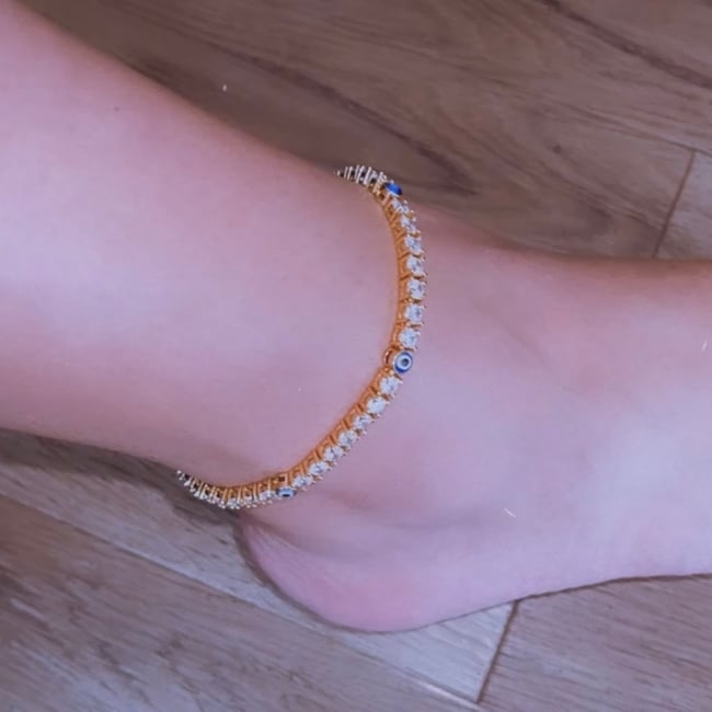 Evil Eye Tennis Anklet 
