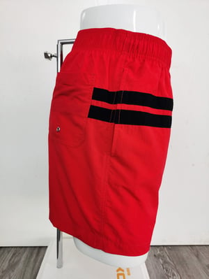 Image of RED AND BLACK STRIPE KEARVE SHORTS