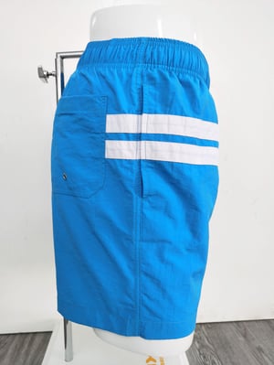 Image of BLUE AND WHITE STRIPE KEARVE SHORTS