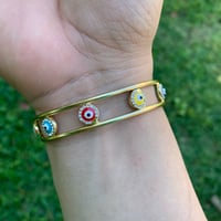 Image 1 of Evil Eye bangle bracelet
