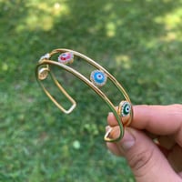 Image 2 of Evil Eye bangle bracelet