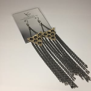 Image of Chain tassel earrings