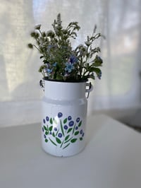 Image 2 of Vintage Enamel Milk Can 