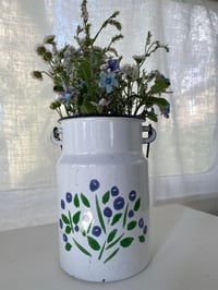 Image 1 of Vintage Enamel Milk Can 