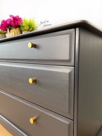 Image 3 of Stag Minstrel CHEST OF DRAWERS professionally painted in Fusion Ash - dark grey