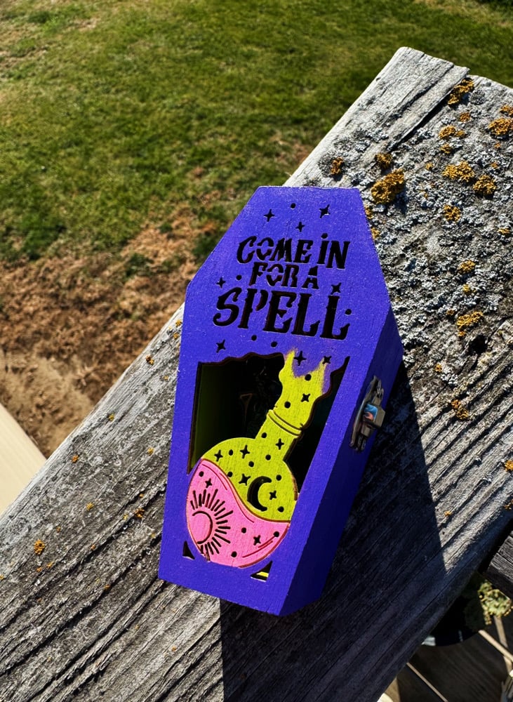 Image of "Come in for a Spell" Witch Box (Lights up!)
