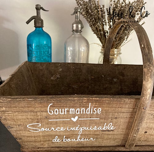 Image of Sticker "Gourmandise - source inépuisable de bonheur"